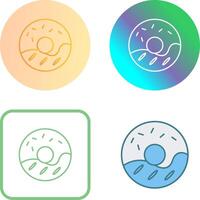 Cream Doughnut Icon Design vector