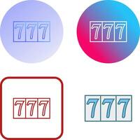 Triple Sevens Icon Design vector