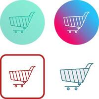 Unique Shopping Cart Icon Design vector