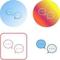 Unique Conversation Bubbles Icon Design vector