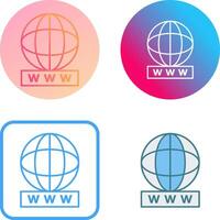 Unique World Wide Web Icon Design vector