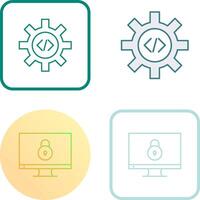 Unique Database Management Icon Design vector