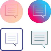 Unique Single Chat Bubble Icon Design vector