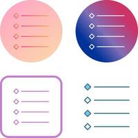 Unique Bulleted list Icon Design vector