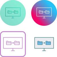 Unique File Sharing Icon Design vector