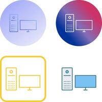 Unique Computer Icon Design vector