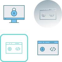 Unique Data Security Icon Design vector