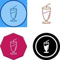 Milkshake Icon Design vector