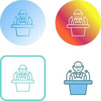 Unique Lecture Icon Design vector