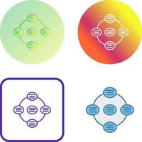 Unique Strategy Connsultation Icon Design vector
