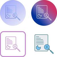 Unique Case Study Icon Design vector