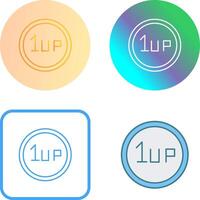 Unique 1UP Icon Design vector