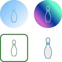 Unique Bowling Pin Icon Design vector