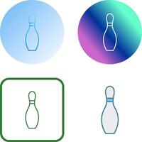 Unique Bowling Pin Icon Design vector