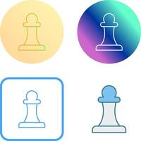 Unique Pawn Icon Design vector