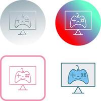 único en línea juegos icono diseño vector