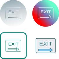 Unique Exit Icon Design vector