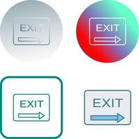 Unique Exit Icon Design vector