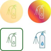 Unique Using Extinguisher Icon Design vector