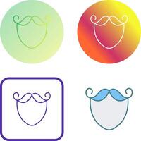 Beard and Moustache Icon Design vector