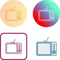 televisión conjunto icono diseño vector