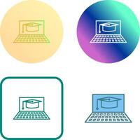 Unique Online Graduation Icon Design vector