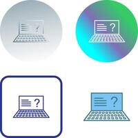 Unique Online Exam Icon Design vector