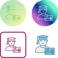 Unique Receiving Degree Icon Design vector