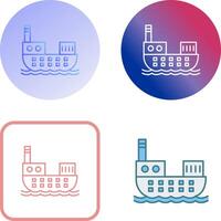 Cargo Ship Icon Design vector