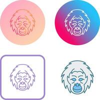 Orangutan Icon Design vector