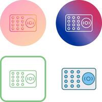 Unique Ring Alarm Icon Design vector
