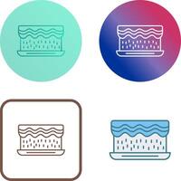 Unique Cream Cake Icon Design vector