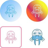 Walrus Icon Design vector