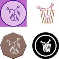 Fried Chicken Icon Design vector