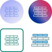 Unique Bricks Icon Design vector