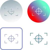 Unique Focus Horizontal Icon Design vector