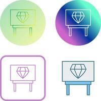 Diamond Exhibit Icon Design vector