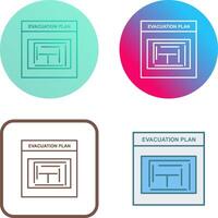 Evacuation Plan Icon Design vector