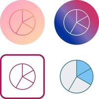 Pie Chart Icon Design vector