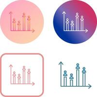 Candidate Graph Icon Design vector