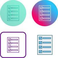 Filling Ballot Paper Icon Design vector