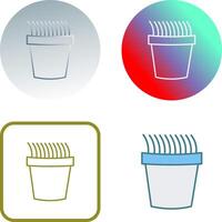 Grass Pot Icon Design vector