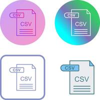 CSV Icon Design vector