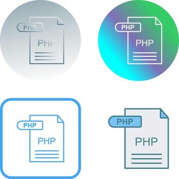 PHP Icon Design vector