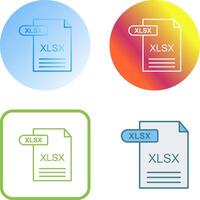 XLSX Icon Design vector