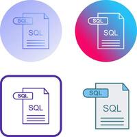 SQL Icon Design vector