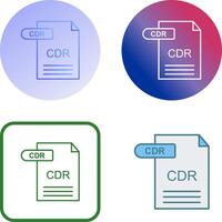 CDR Icon Design vector