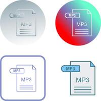 mp3 icono diseño vector