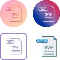 SWF Icon Design vector
