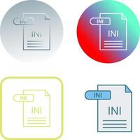 INI Icon Design vector